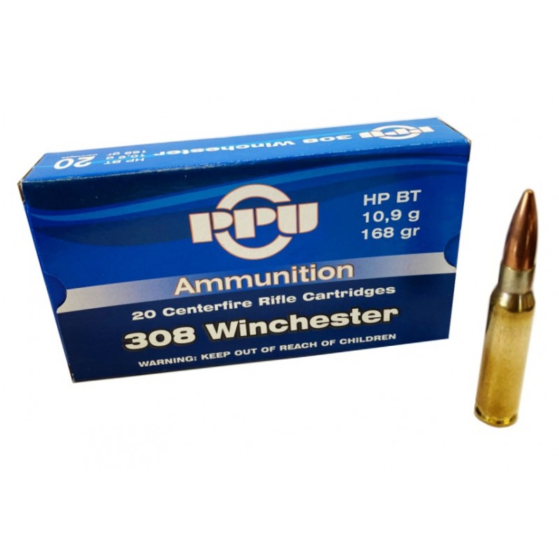 PPU PARTIZAN CARTUCCE CAL. 308 WIN HPBT 168grs *Conf. da 20pz*