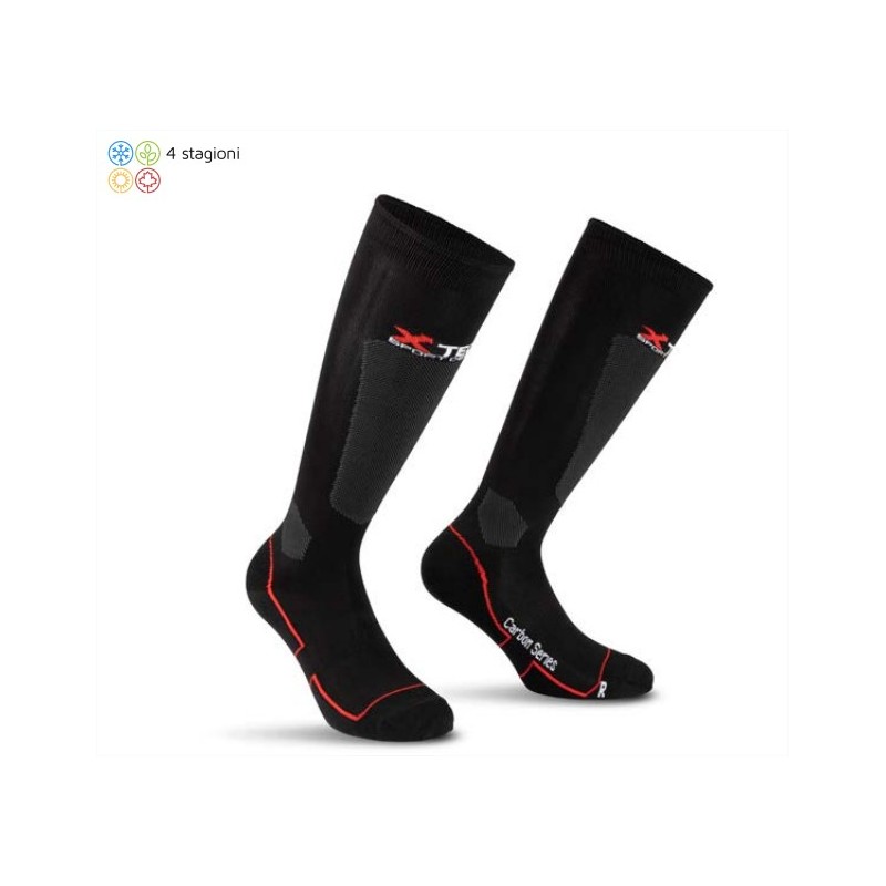 XTECH CALZE TECNICHE CARBON 2.0 GRIGI