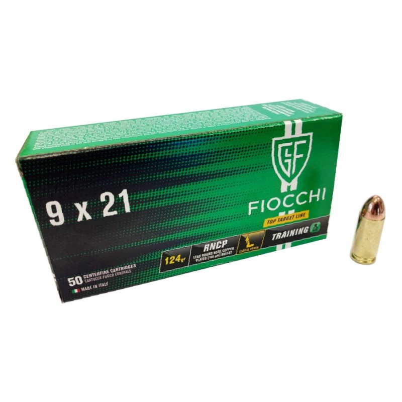 FIOCCHI CARTUCCE CAL. 9x21 IMI LL RNCP 124grs RAM PLUS *Conf. da 50pz*