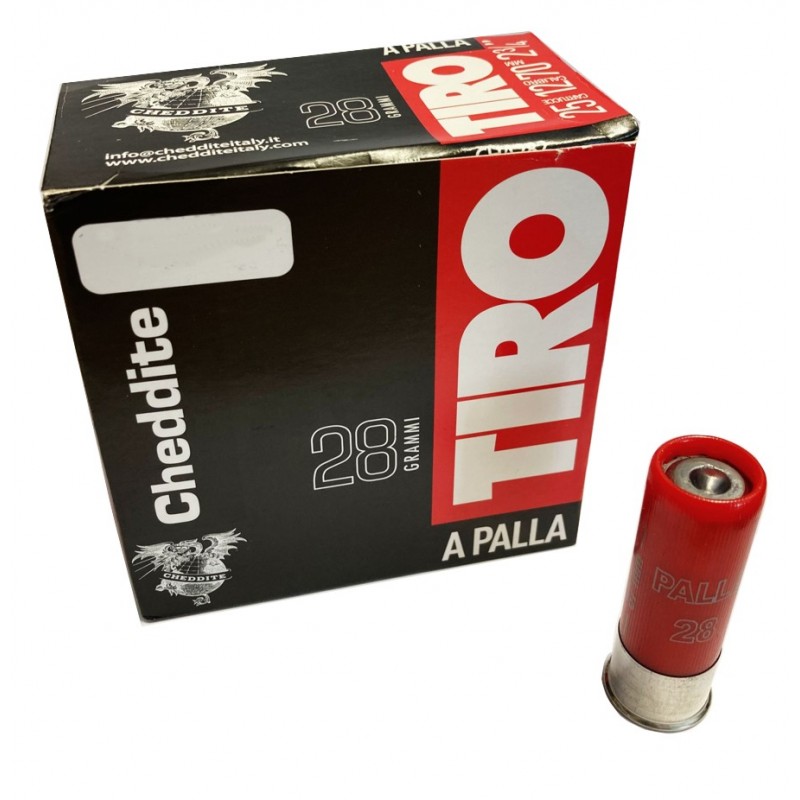 CHEDDITE CARTUCCE TIRO PALLA SLUG CAL. 12  28g *Conf. da 25pz*