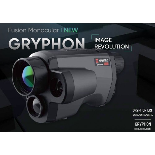 HIKMICRO GRYPHON LRF GH35-L MONOCOLO TERMICO THERMAL FUSION CON TELEMETRO 16G 1024×768 Oled Lens 35mm