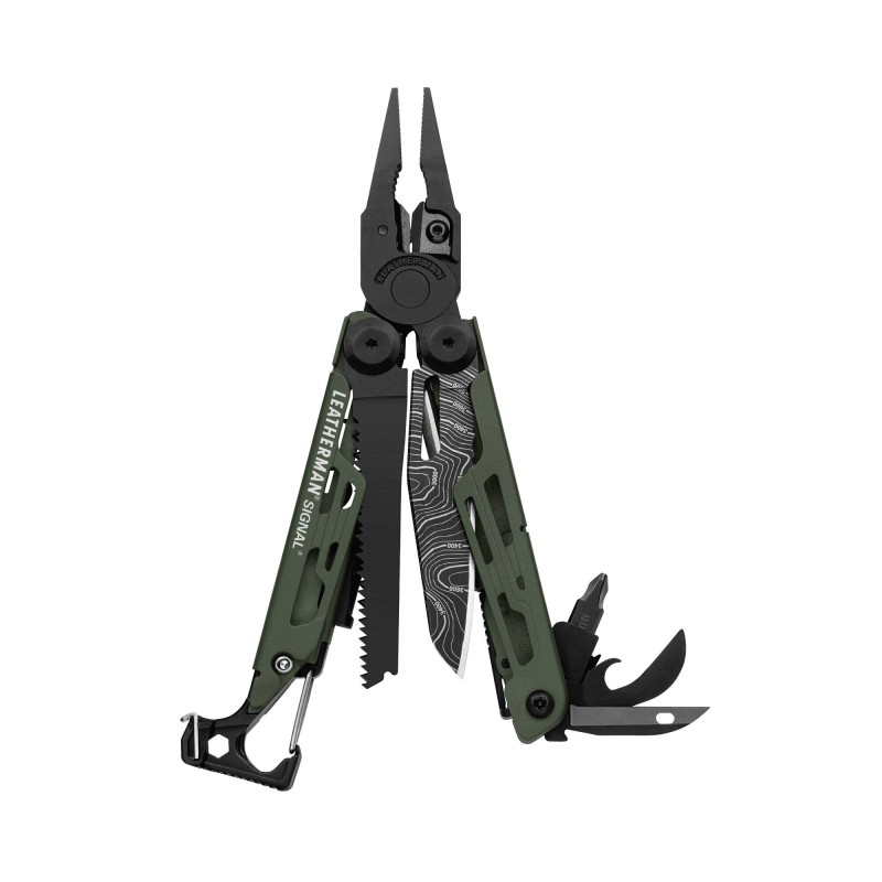 LEATHERMAN PINZA MULTIUSO SIGNAL GREEN TOPO CON FODERO NYLON