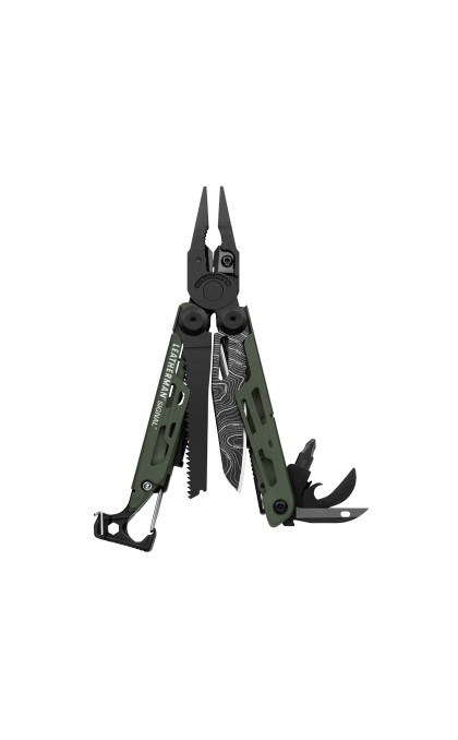 LEATHERMAN PINZA MULTIUSO SIGNAL GREEN TOPO CON FODERO NYLON