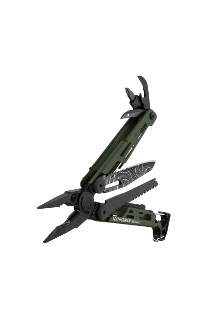 LEATHERMAN PINZA MULTIUSO SIGNAL GREEN TOPO CON FODERO NYLON