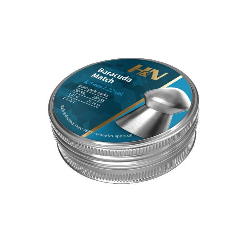 H&N DIABOLO BARACUDA MATCH 5,52mm 1,37gr *Conf. 200pz*