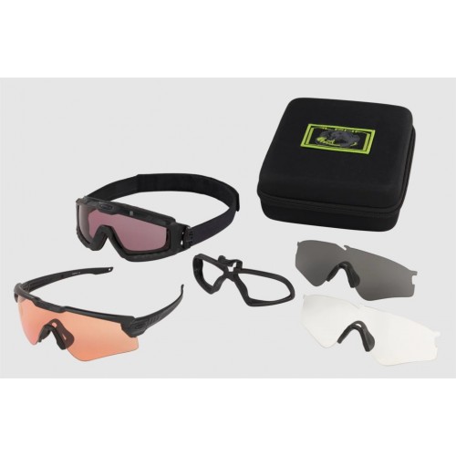 OAKLEY SI MILITARY BALLISTIC EN166 OCCHIALI M-FRAME ALPHA MATTE BLACK OPERATOR KIT SQUARE CASE