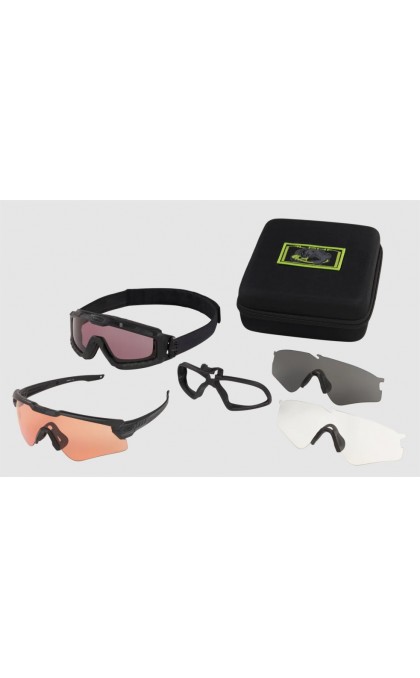 OAKLEY SI MILITARY BALLISTIC EN166 OCCHIALI M-FRAME ALPHA MATTE BLACK OPERATOR KIT SQUARE CASE