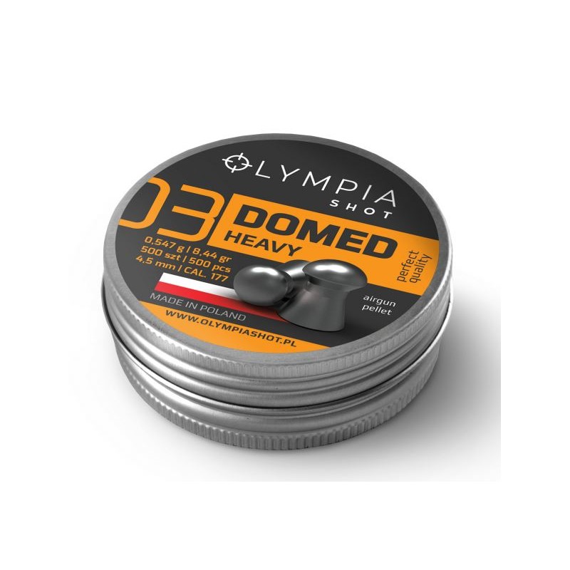 OLYMPIA DIABOLO DOMED HEAVY Cal. 4,5mm 0,547g *Conf. 500pz*
