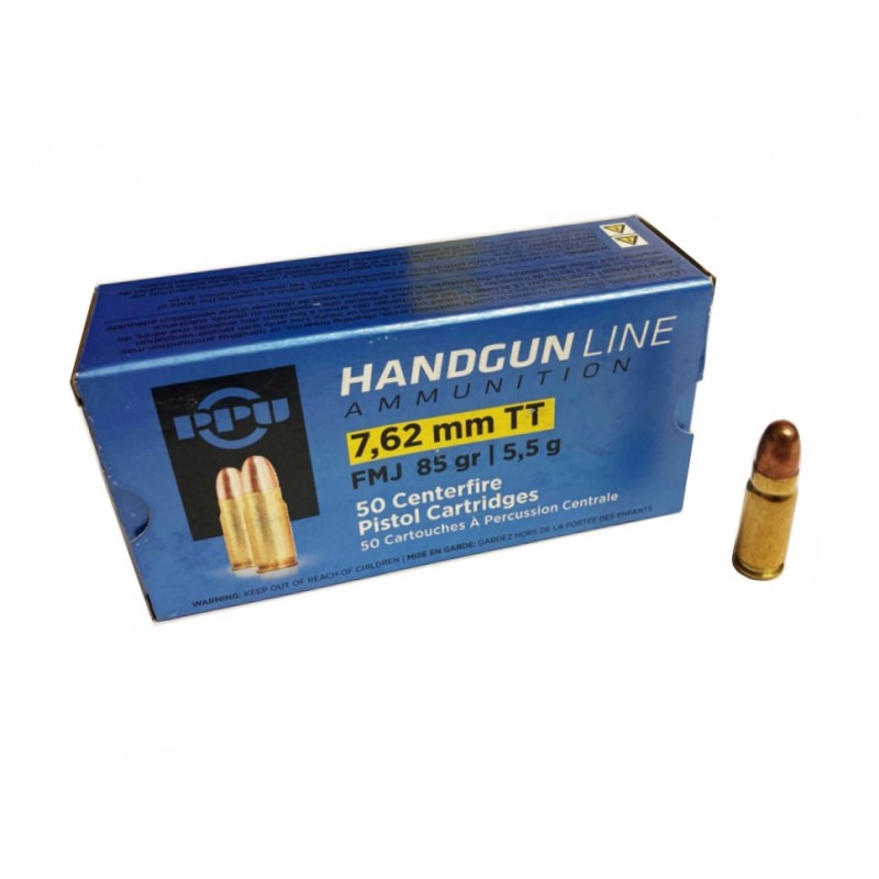 PPU PARTIZAN CARTUCCE CAL. 7.62 TOKAREV FMJ 85grs *Conf. da 50pz*