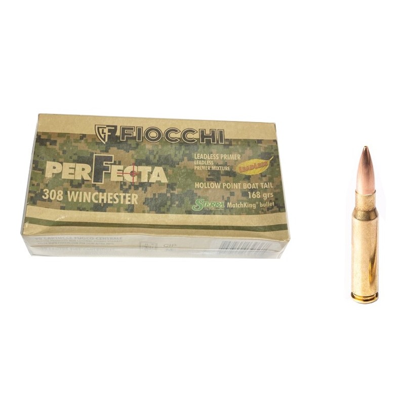 FIOCCHI CARTUCCE PERFECTA CAL. 308 WIN 168grs HPBT MATCHKING *Conf. da 20pz*