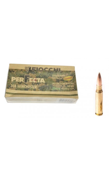 FIOCCHI CARTUCCE PERFECTA CAL. 308 WIN 168grs HPBT MATCHKING *Conf. da 20pz*