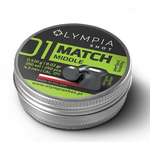 OLYMPIA DIABOLO MATCH MIDDLE Cal. 4,5mm 0,520g *Conf. 500pz*