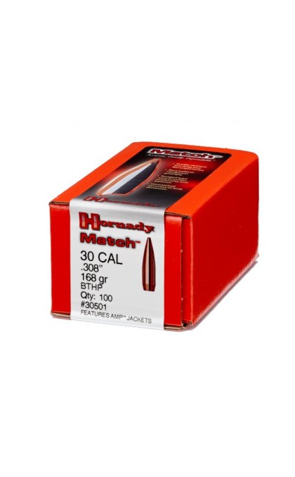 HORNADY PALLE MATCH 308" 168grs BTHP *Conf. 100pz*