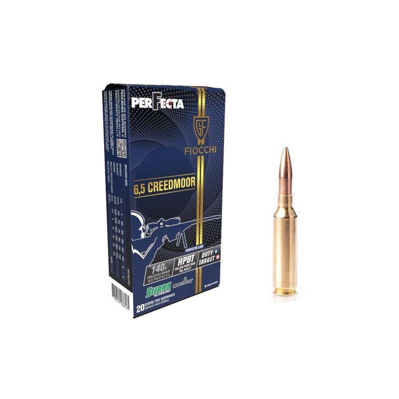 FIOCCHI CARTUCCE PERFECTA CAL. 6,5 CREED140grs HPBT MATCHKING *Conf. da 20pz*