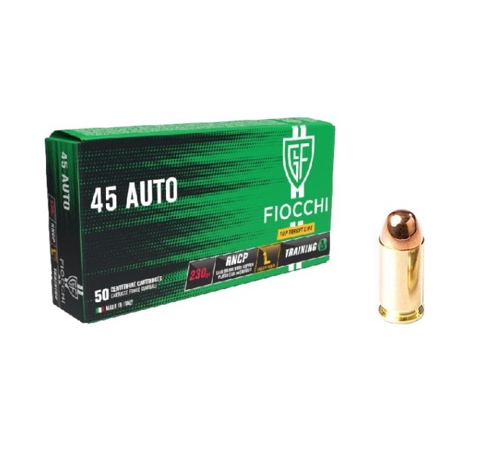 FIOCCHI CARTUCCE CAL. 45 ACP RNCP LL RAM 230grs *Conf. da 50pz*