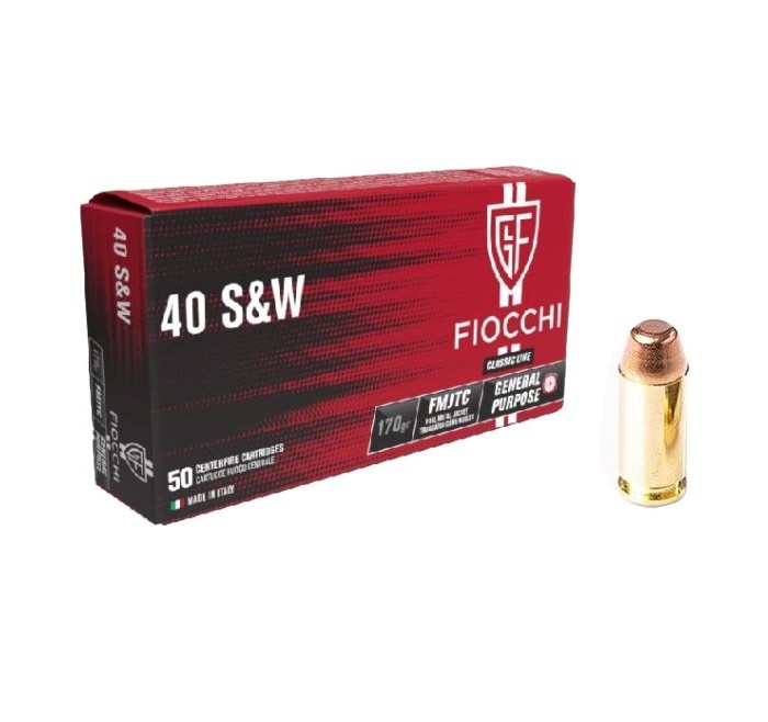 FIOCCHI CARTUCCE CAL. 40 S&W FMJ TC 170grs *Conf. da 50pz* 