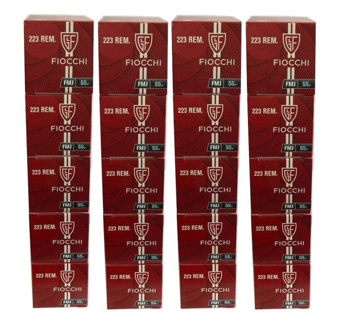 FIOCCHI CARTUCCE CAL. 223 REM FMJ 55grs *Conf. da 50pz*