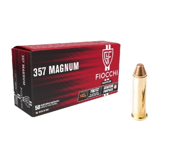 FIOCCHI CARTUCCE CAL. 357 MAGNUM FMJTC 142grs *Conf. da 50pz* 