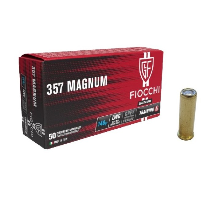 FIOCCHI CARTUCCE CAL. 357MAG WAD CUTTER LWC 148grs GZG *Conf. da 50pz* 