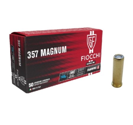 FIOCCHI CARTUCCE CAL. 357MAG WAD CUTTER LWC 148grs GZG *Conf. da 50pz* 