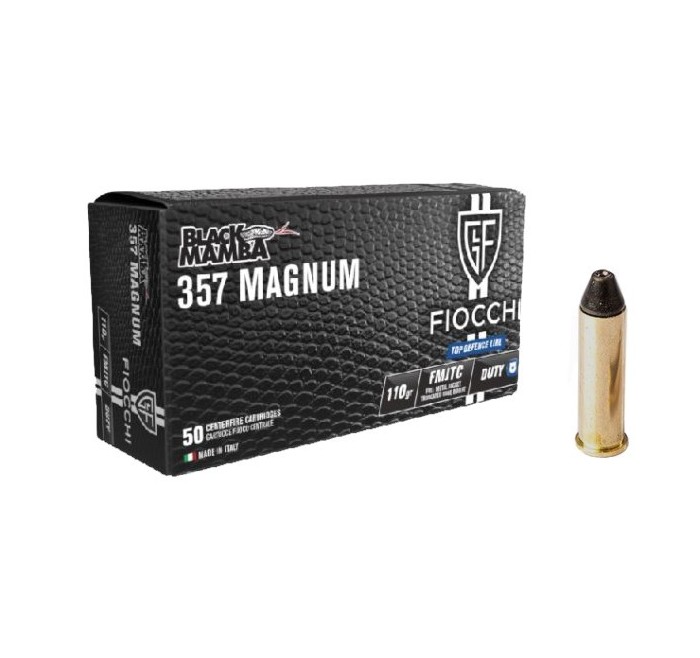 FIOCCHI CARTUCCE CAL. 357 MAG FMJTC BLACK MAMBA 110grs *Conf. da 50pz* 