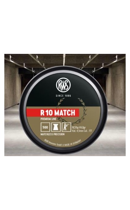 RWS DIABOLO R10 MATCH 4.49mm 0.53g *Conf. da 500pz*