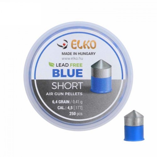 ELKO PIOMBINO DIABOLO BLUE PISTOL SHORT 0,41g Cal. 4,5mm *Conf. 250pz*
