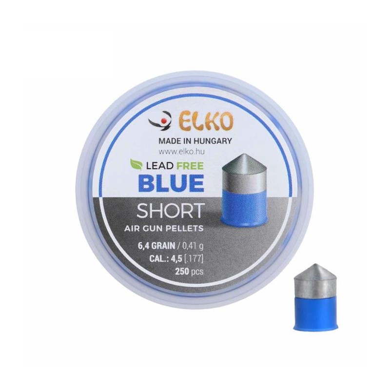 ELKO DIABOLO BLUE PISTOL SHORT 0,41g Cal. 4,5mm *Conf. 250pz*