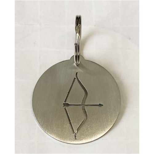 CIONDOLO PORTACHIAVI IN ACCIAIO INOX ARCO