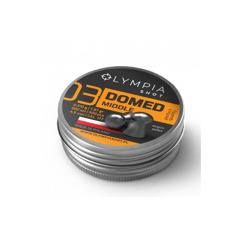 OLYMPIA DIABOLO DOMED MIDDLE Cal. 4,5mm 0,510g *Conf. 500pz*