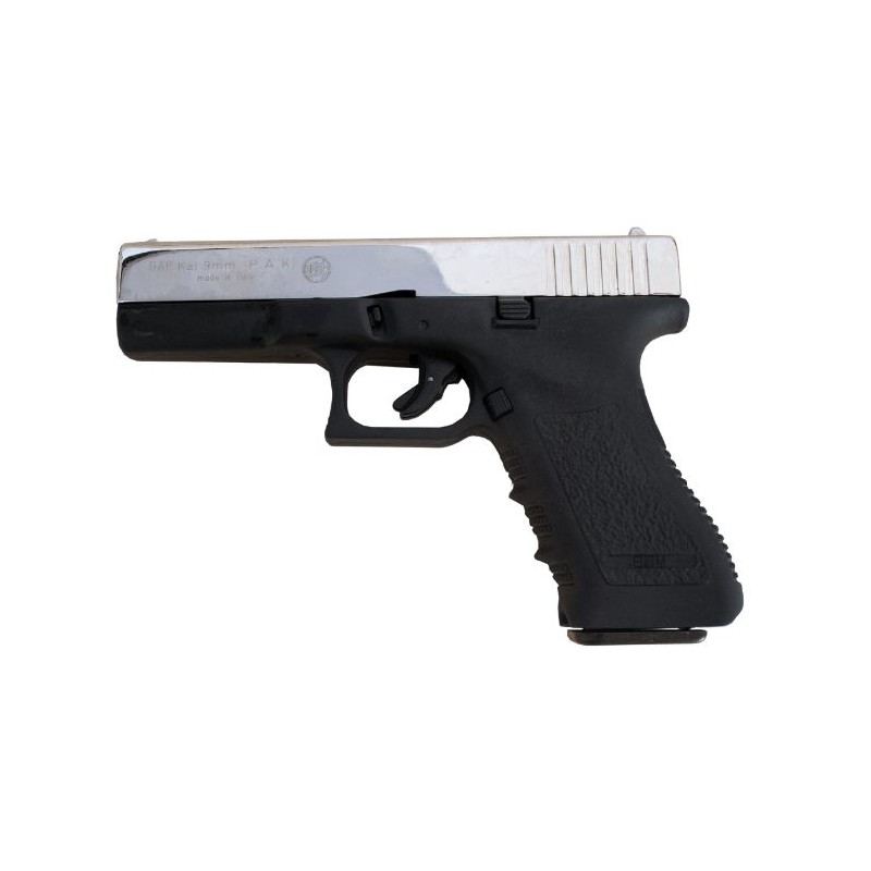 BRUNI PISTOLA A SALVE TIPO GAP 17 NICHELATA CAL 9mm