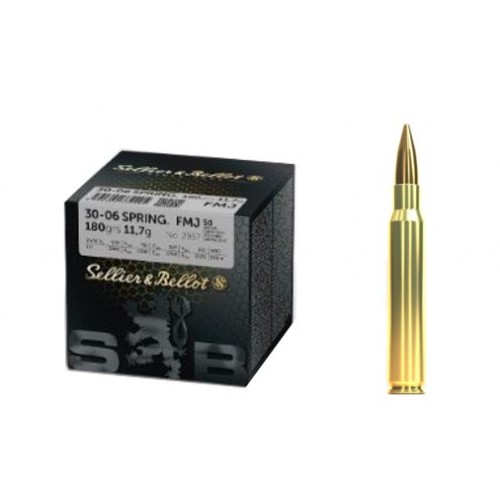 SELLIER & BELLOT CARTUCCE CAL 30.06 SPR FMJ 180grs *Conf. da 50pz*