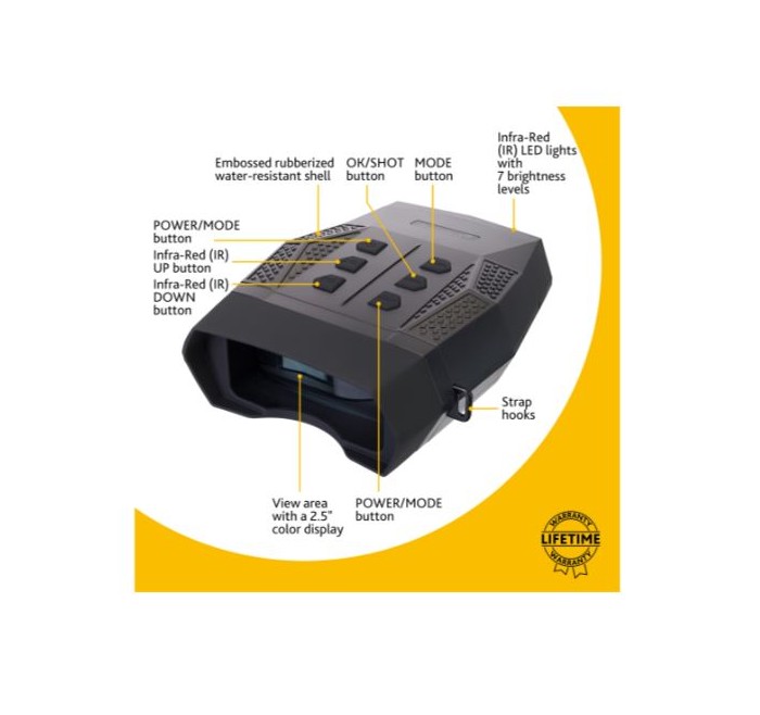 LEVENHUK VISORE NOTTURNO BINOCULARE DIGITALE HALO 13X PLUS