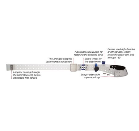 SAUER CINTURONE DA TIRO EXAKT IV IN PLASTICA TRASPARENTE AMBIDESTRA