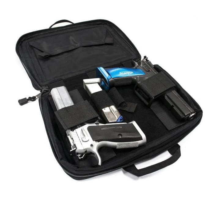 OGUNS BORSA PORTA PISTOLA DOPPIO DUE ARMI NERA