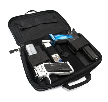 OGUNS BORSA PORTA PISTOLA DOPPIO DUE ARMI NERA