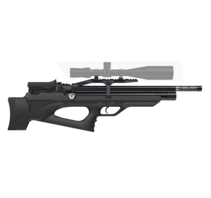 ASELKON CARABINA MX10 PCP POLIMERO BLACK BULLPUP CAL 5.5mm -7,5joule C.N. 00313bnp 12C 