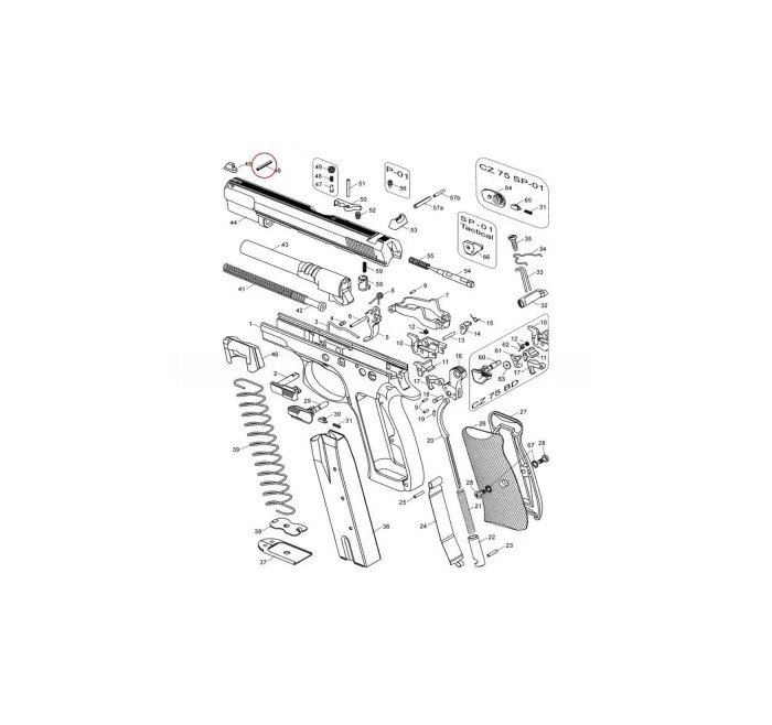 EEMANN TECH PERNO MIRINO PER CZ 75 SP01/SHADOW/SHADOW2 