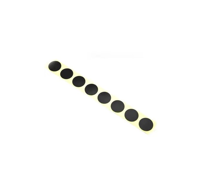 EEMANN TECH BOLLINI ADESIVI NERI 20mm *Rotolo da 2000pz*