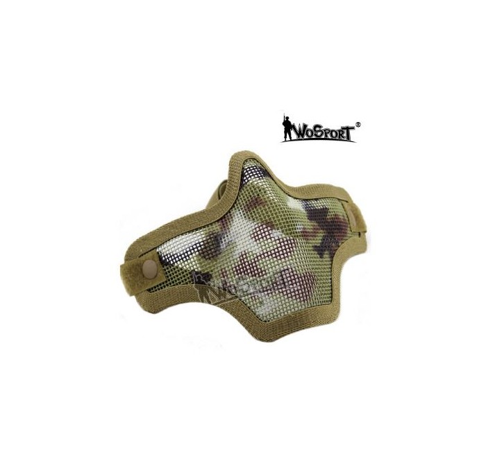 WOSPORT MASCHERA AIRSOFT RETE PROTEZIONE BOCCA VEGATATO CAMO (WO-MA20IT)