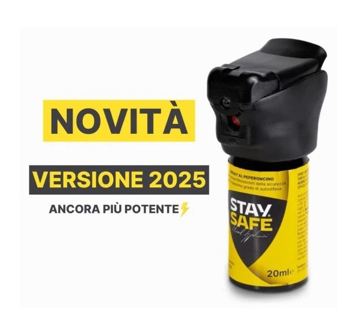 STAY SAFE SPRAY AL PEPERONCINO AUTODIFESA ANTIAGGRESSIONE 