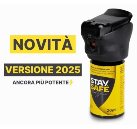 STAY SAFE SPRAY AL PEPERONCINO AUTODIFESA ANTIAGGRESSIONE 